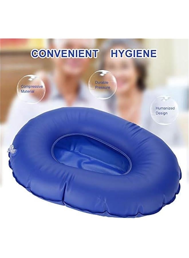 Professional Air Inflatable Potty Blue Seat Cushion Portative Chair Cushion Foldable Back Cushion - Image 5
