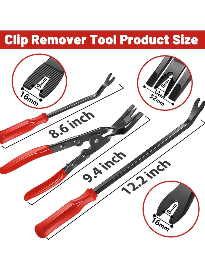 general 3 Pcs Auto Clip Pliers Set and Fastener Remover,Car Trim Rivet Removal Pry Tool Repair Kit with Storage Bag for Automotive Door Panel,Upholstery - Image 2