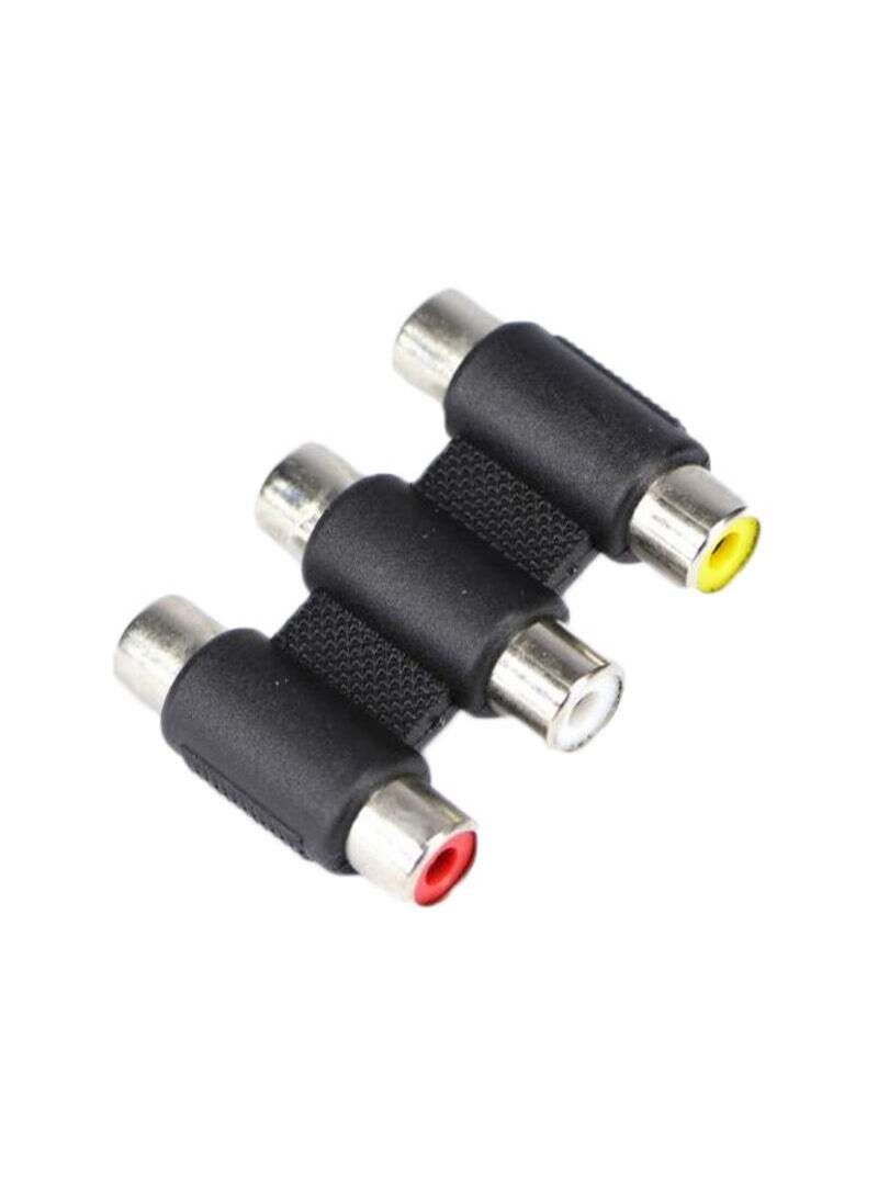 3-RCA Female To 3-RCA Female Adapter