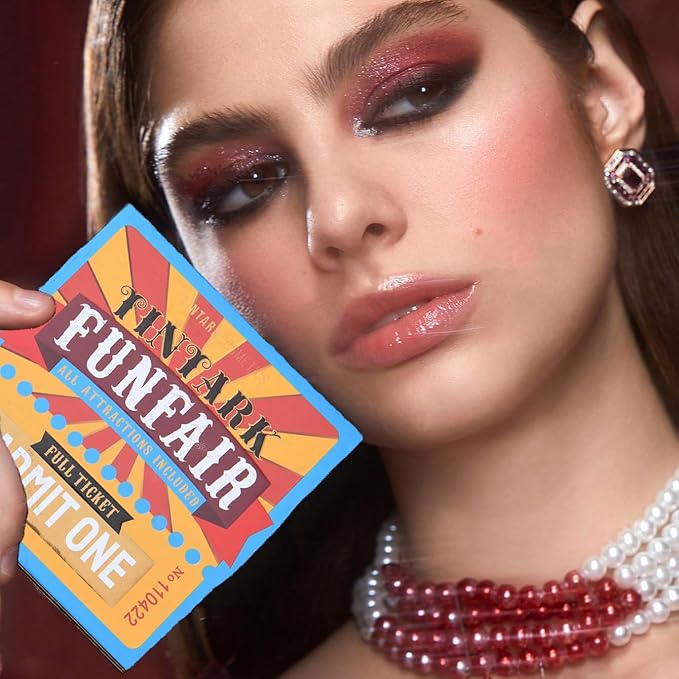 Tintark Eyes Cream Eyeshadow Palette Makeup Blue Pink Nude Brown Glitter Shimmer Matte Eye Shadow Pallets for Cute Popular Eye Make up 18 colors Ice Cream Original Design Talc Free Eyes Cream - Image 3