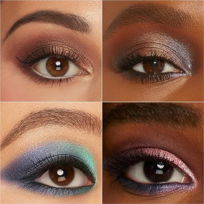 Tintark Eyes Cream Eyeshadow Palette Makeup Blue Pink Nude Brown Glitter Shimmer Matte Eye Shadow Pallets for Cute Popular Eye Make up 18 colors Ice Cream Original Design Talc Free Eyes Cream - Image 5
