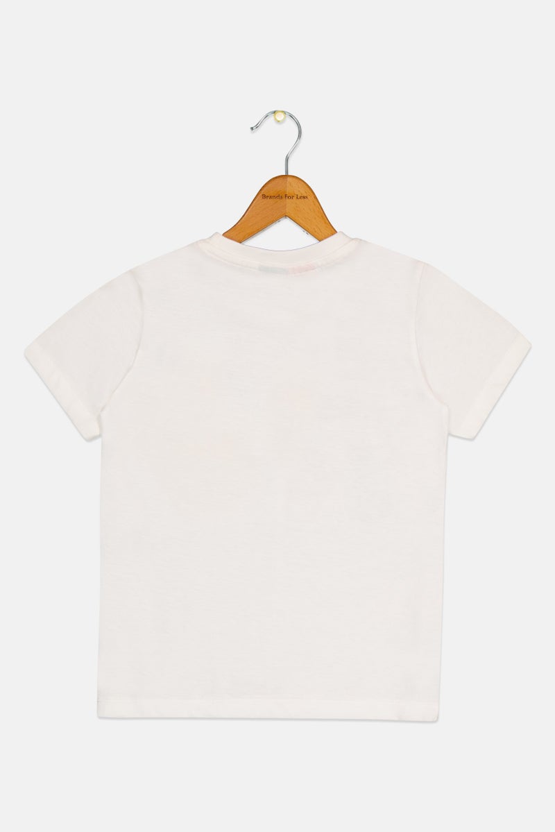 Hamleys X Disney Kids Girl Crew Necck Short Sleeve Graphic Print Top, White - Image 2