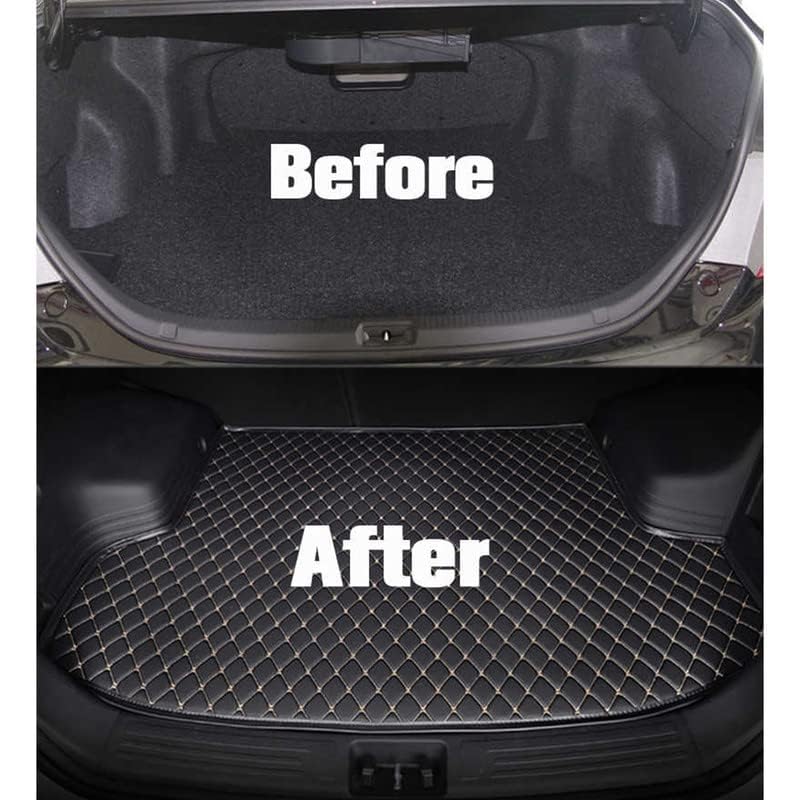AutoZing® 7D Car Trunk/Boot/Dicky Mat Compatible for BMW 1 Series 118 PU Leatherette Anti Skid Layer Protection 100% Water Proof and Washable Color Black with Beige Thread - Image 4