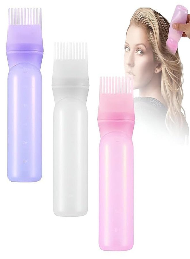 Onward 120ML Hair Dye Applicator Bottle with Brush - Plastic Hair Oil & Hair Coloring Tool for Salon & Home Use, Refillable Bottle for Hair Treatment & Coloring (PAck Of 2) - Image 1