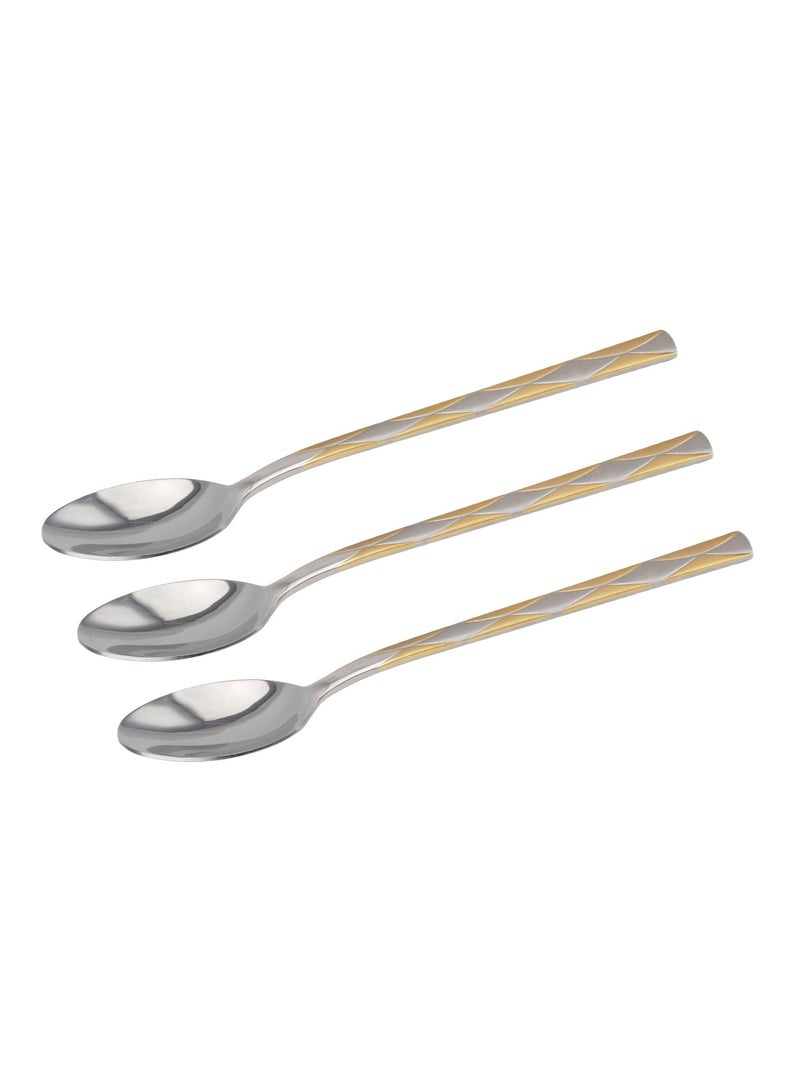 Cuisine Art Cuisine Art 201 Stainless Steel Dinner Spoon Set - 3 Pieces, Silver Elegant Flatware for Everyday Dining and Special Occasions 