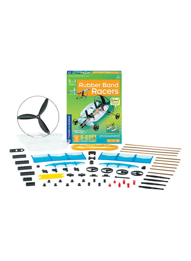 Thames & Kosmos | Rubber Band Racers Kit | Science Kit | Includes Color Education Manual | Science Toy for Kids 8+,Green - Image 2