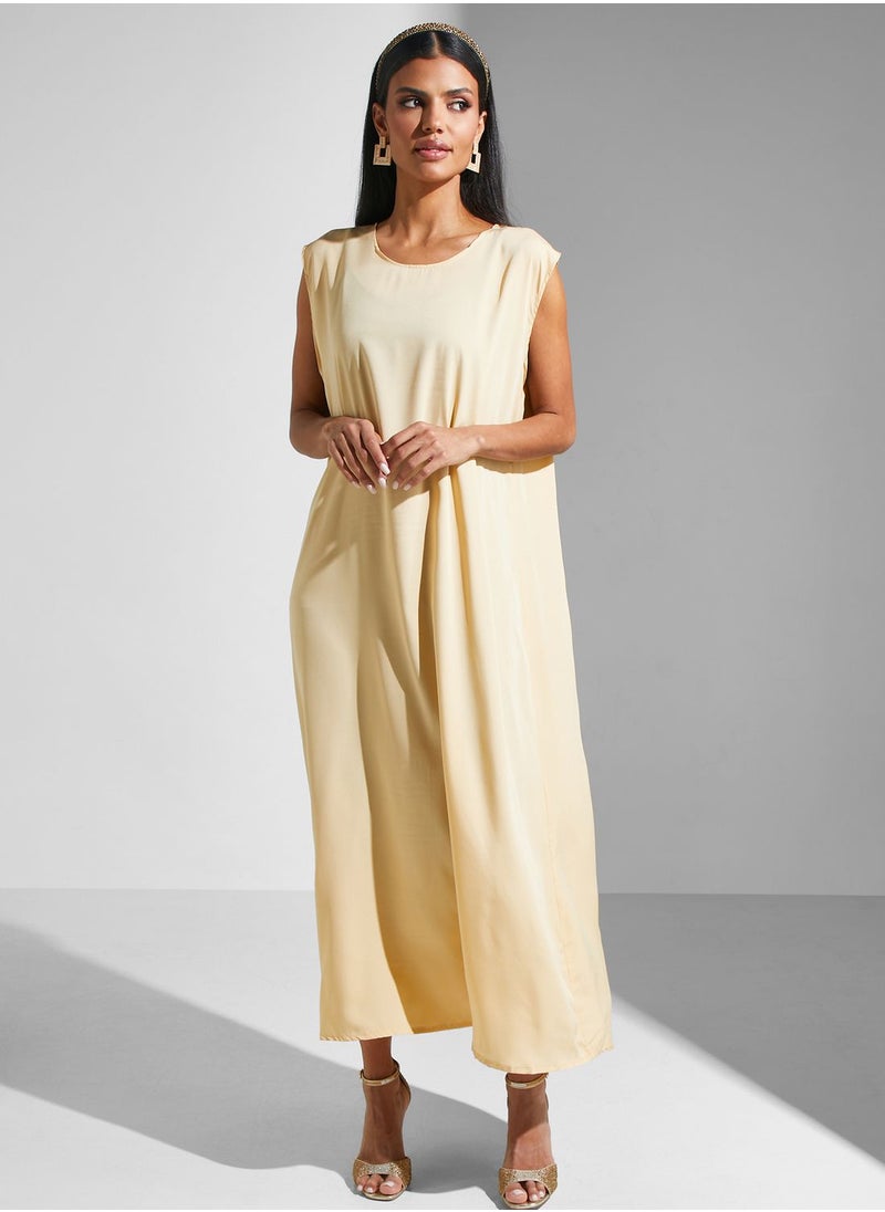 hayas closet - Rushed Sleeve Open Abaya - Image 1