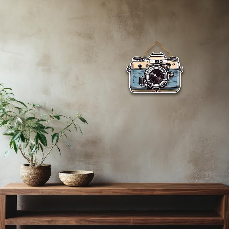 Yey Camera Wall Hanging for Home Decor | Office | Living Room | Bedroom | Gifts | Quotes Decorative Items | House Decoration | Artworks Wall Hangings | Wall Art (Single piece Wall hanging, Multicolor) - Image 4