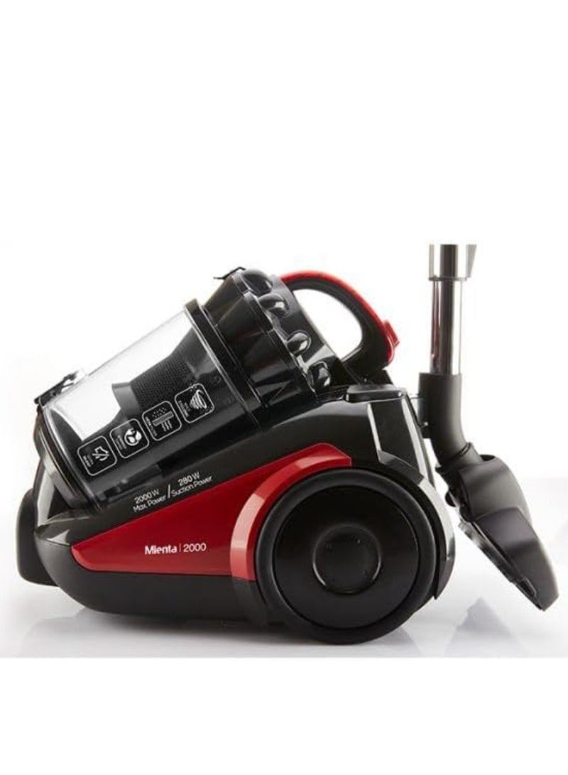 ميانتا مكنسة كهربائية ميانتا، 2000 وات، 2.5 لتر، VC19604B - اسود احمر - Image 2