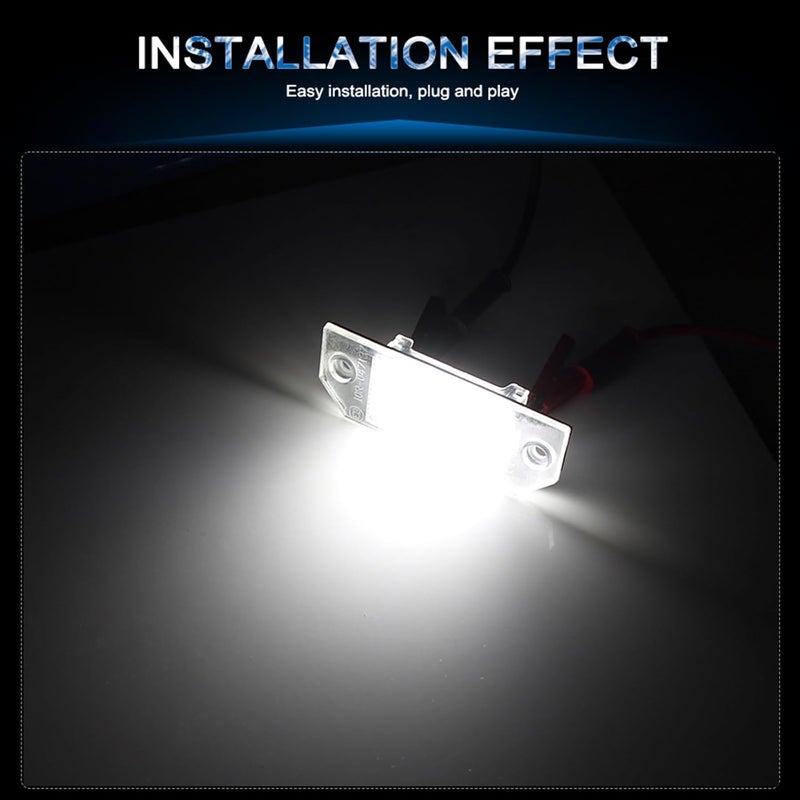 QASULER 2Pcs LED License Plate Lights for Focus C-MAX MK2 - Image 5