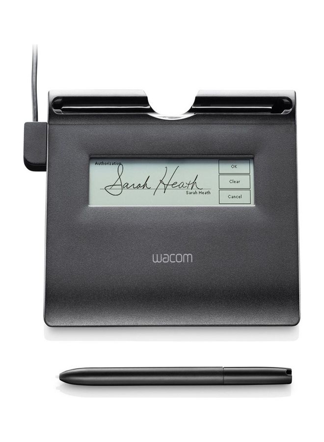 Wacom STU-300B 4-Inch Monochrome LCD Signature Pad With A Battery-Free Stylus Black - Image 3