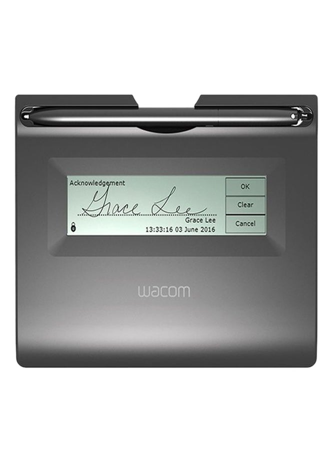 Wacom STU-300B 4-Inch Monochrome LCD Signature Pad With A Battery-Free Stylus Black - Image 1