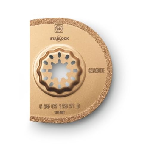 Fein Starlock Carbide Segmented Saw Blade Precise Tile Grout Removal Plaster Cutting and Porous Concrete Work Extra Thin Version 21516 Diameter 364 Kerf 5Pack 63502125230 - Image 1
