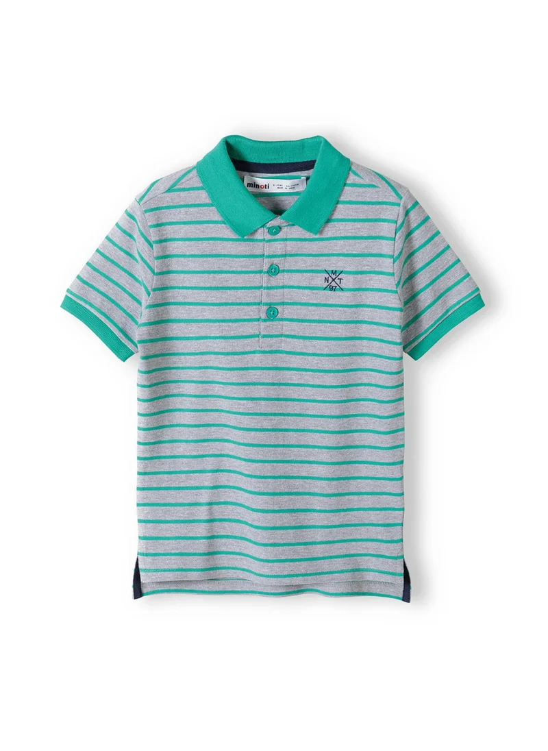 MINOTI Boys' Short Sleeve Polo Shirt with Button Placket