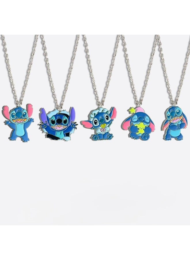 STITCH 5-pack--Necklace Lilo and Stitch Cartoon Pendant - Image 1