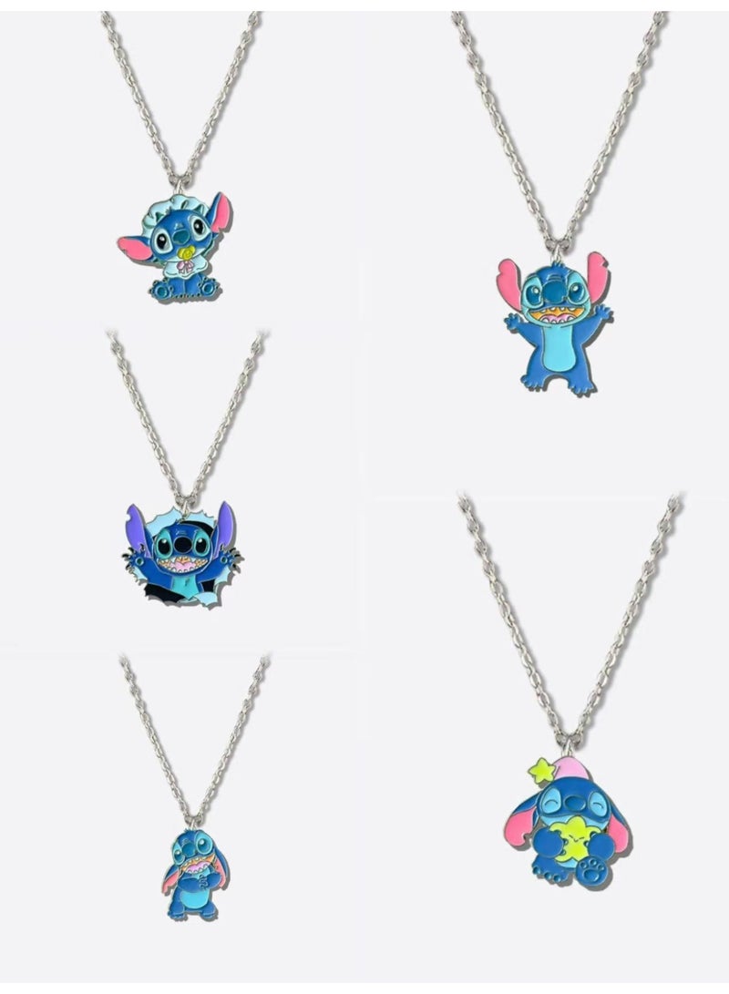 STITCH 5-pack--Necklace Lilo and Stitch Cartoon Pendant - Image 2