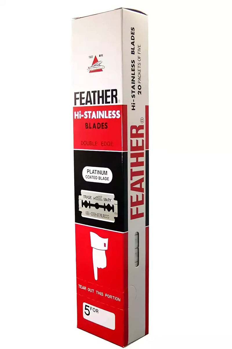 Feather Double Edge Safety Razor Blades 100 Count - Image 4