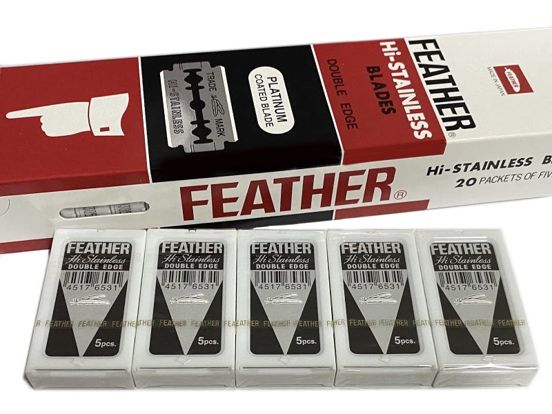 Feather Double Edge Safety Razor Blades 100 Count - Image 1