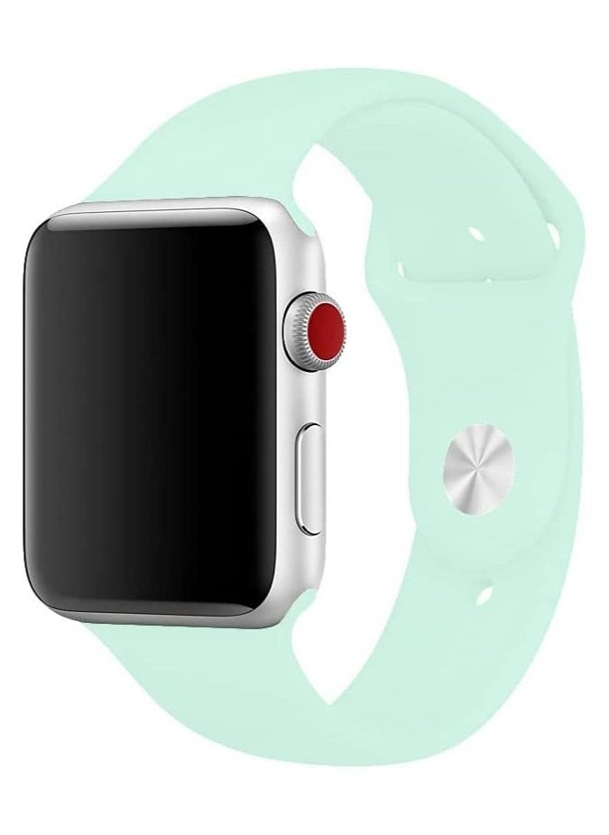 VITION - Sports Band for Apple Watch 41mm 40mm 38mm Soft Silicone Replacement Wrist Strap Compatible with iWatch Apple Watch Series 7/SE/6/5/4/3/2/1 Beryl - Image 1