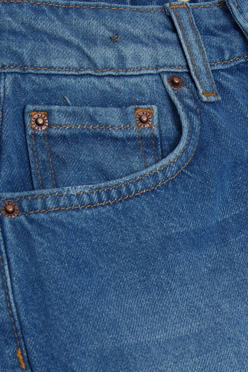Breeze Girl's Jean Pants with Pockets Buttons, Age 9-14, Blue  - Image 1