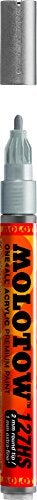 MOLOTOW ONE4ALL Acrylic Paint Marker, 2mm, Metallic Silver, 1 Each (127.305) - Image 1