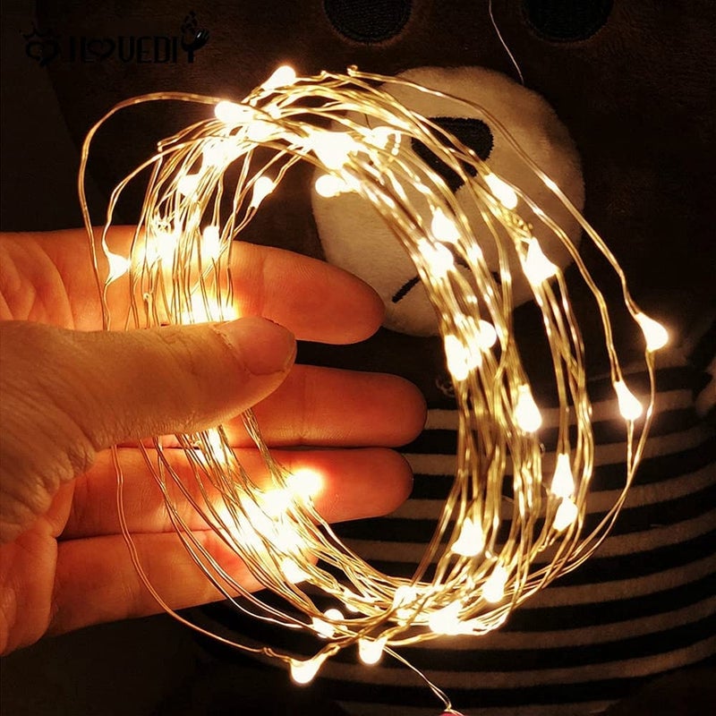 Errol 5 Meter 50 LEDs Copper Wire Fairy Lights for Room Decoration Battery Operated String Lights for Home Decoration Decorative Lights for Room Decoration Pack of 3 - Image 3