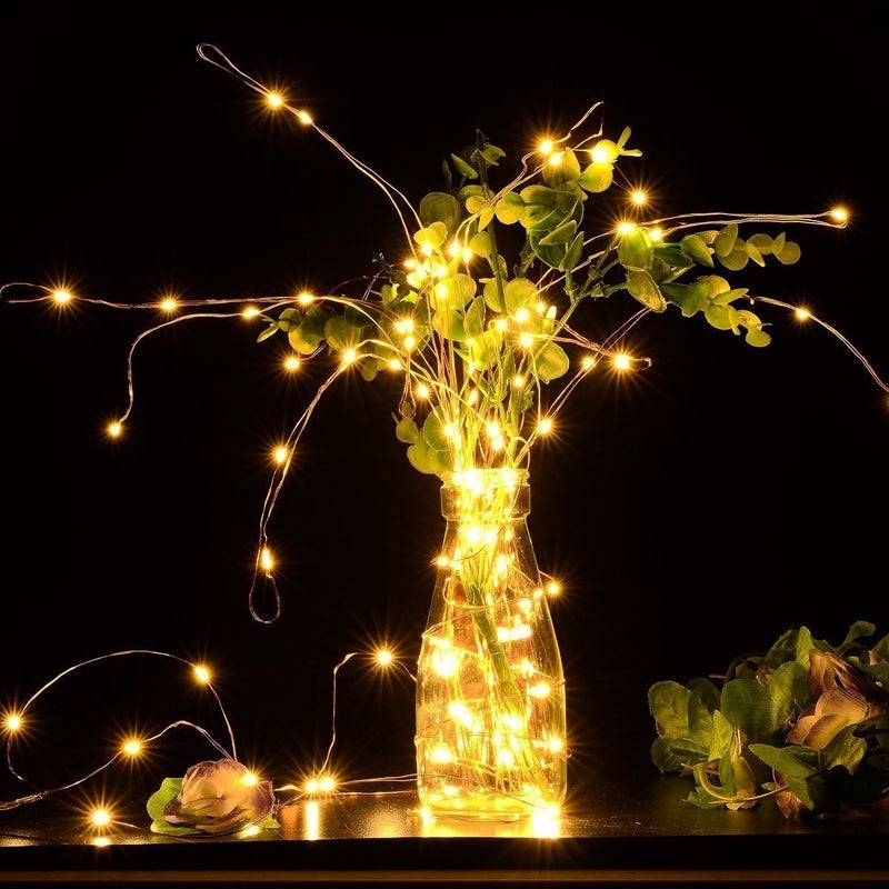 Errol 5 Meter 50 LEDs Copper Wire Fairy Lights for Room Decoration Battery Operated String Lights for Home Decoration Decorative Lights for Room Decoration Pack of 3 - Image 5