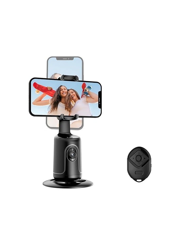 General Auto Face Tracking Phone Holder with Remote, 360°Rotation Phone Camera Mount, Face Body Rotating Gesture Control Moving Tripod for Phone Video,Vlog No APP -Black  - Image 1