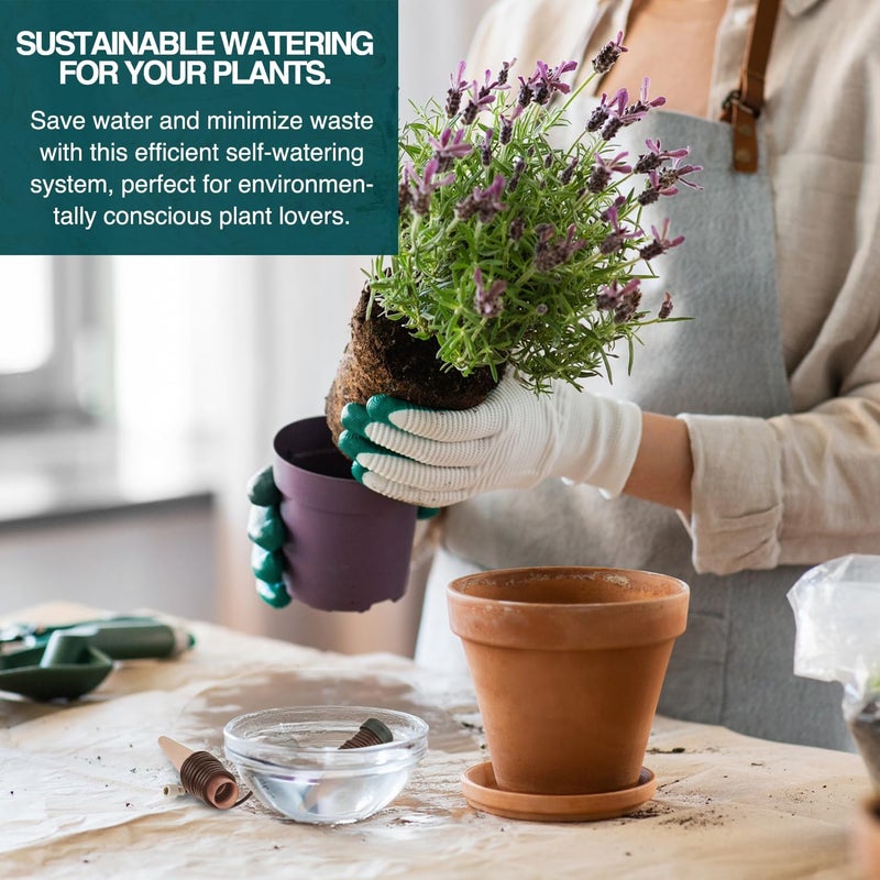 Blumat Classic Self-Watering Stakes - Automatic Drip Irrigation System for Indoor Plant Watering & Outdoor - Water Drip Solution for Potted Plants - Slow Release Stakes, 9 Pack, wo Adapter - Image 3