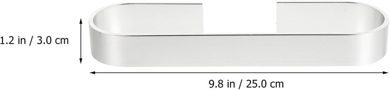 MAGICLULU Space Aluminum Towel Rack and Holder 25cm Silver Thickened Wall Mounted Bathroom Towel Bar for Kitchen and Bathroom Organization - Image 2