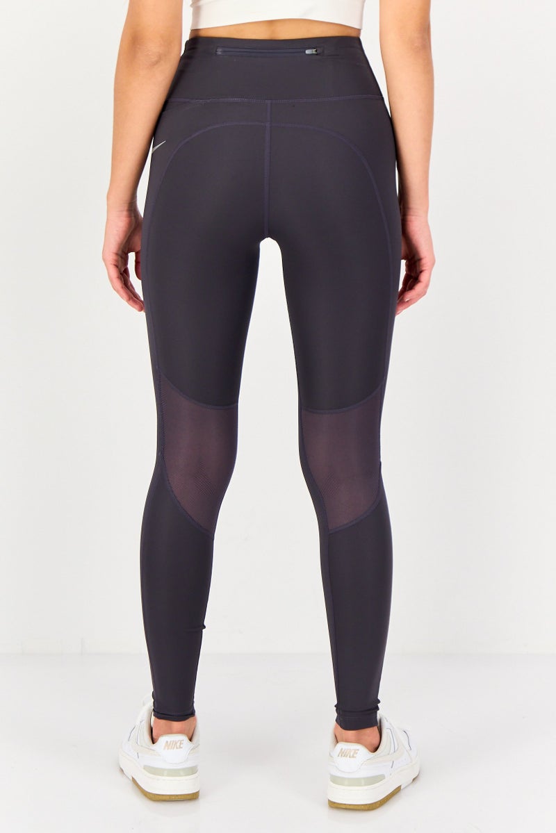 Nike Women Tight Fit Running Tights, Dark Purple - Image 3