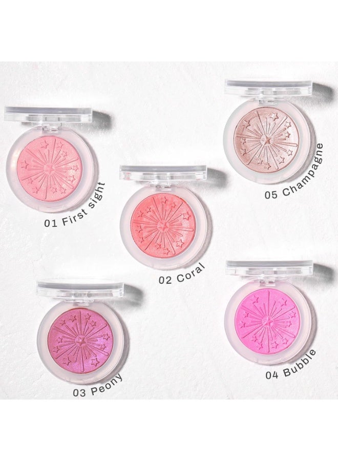 Ucanbe Baked Blush for Cheek, Glow Blushing Palette - Seamless Silky Blendable Powder Blush Makeup Palette, Delivering Long Last Natural Ruddy Complexion, 01 First Sight - Image 5