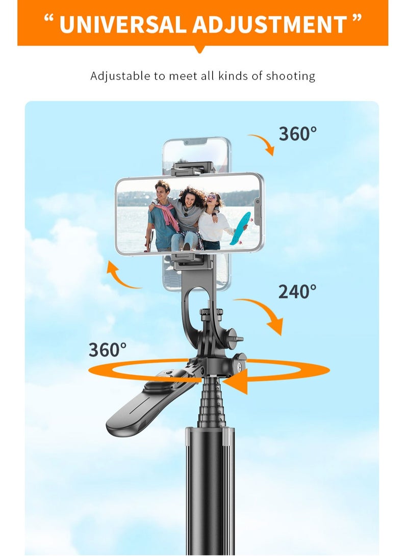 74.33”(1.88M)Balanced and stable shooting multifunctional expansion of the metal tripod selfie stick  - Image 4