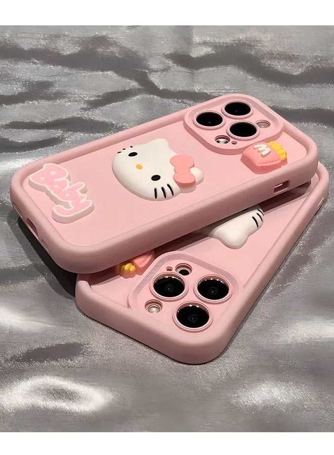 حامي فون 16 برو ماكس ، مرحبا كيتي الكرتون حامي - Image 4