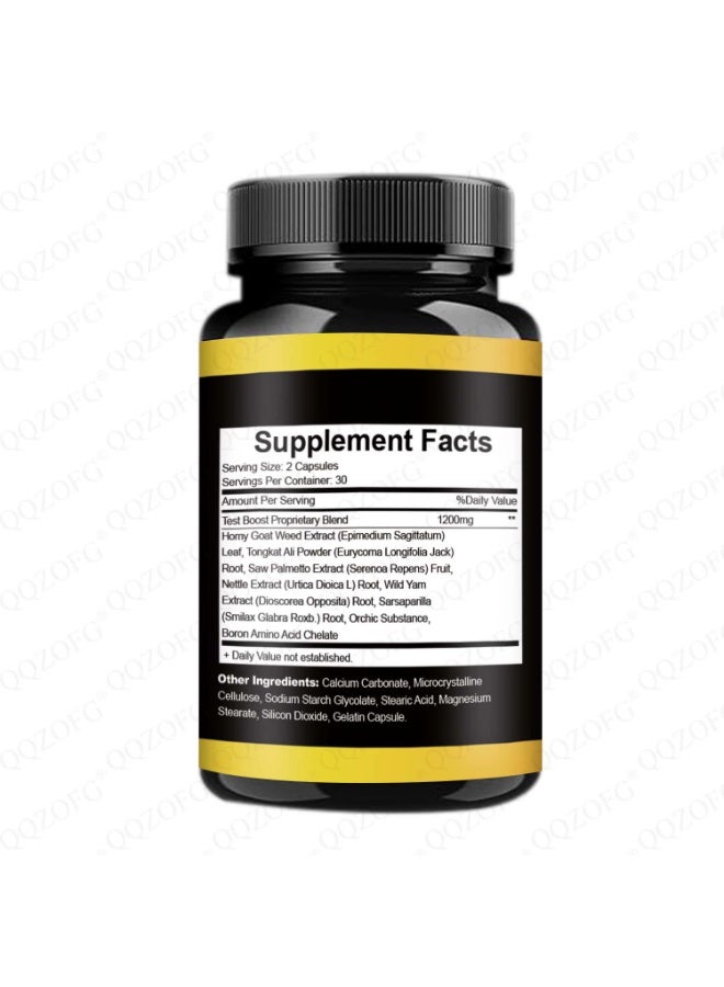 Men‘s Dietary Supplement, Enhance Strength, Promote Recovery, Male Performance, Boost Stamina, Gym Workout, 60 Capsules - Image 5
