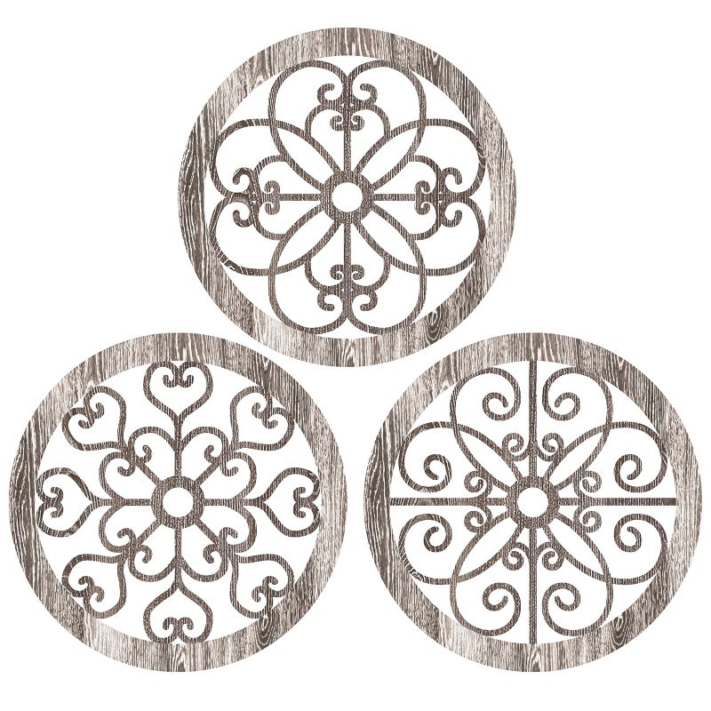 Blulu 3 Pieces Thicken Rustic Wall Decor Farmhouse Wall Art Decor Wood Hanging Decoration for Living Room Bedroom Home Indoor Outdoor Office(Popular Style) - Image 1