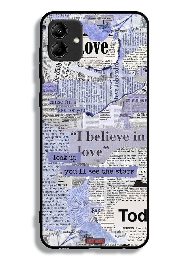Tolwak Samsung Galaxy A04e Protective Case Cover Newspaper Pieces - Image 1