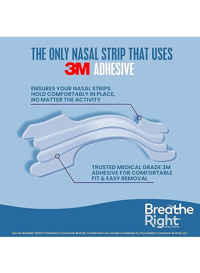 Breathe Right Original Nasal Strips Clear Sm/Med For Sensitive SkinDrug-Free Snoring Solution & Nasal Congestion Relief Caused by Colds & Allergies 30 ct (Packaging May Vary) - Image 5