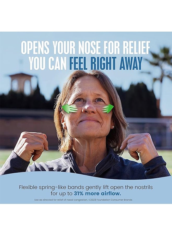 Breathe Right Original Nasal Strips Clear Sm/Med For Sensitive SkinDrug-Free Snoring Solution & Nasal Congestion Relief Caused by Colds & Allergies 30 ct (Packaging May Vary) - Image 3