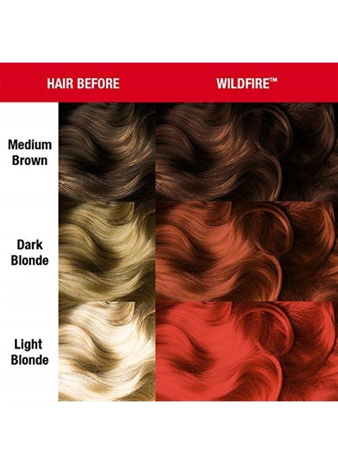 Manic Panic - Wildfire Red Hair Dye – Classic High Voltage - Semi Permanent Hair Color - Reddish Orange Shade - Glows in Blacklight - For Dark & Light Hair – Vegan, PPD & Ammonia Free - Hair Coloring - Image 1