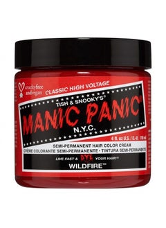 Wildfire Red Hair Dye – Classic High Voltage - Semi Permanent Hair Color - Reddish Orange Shade - Glows in Blacklight - For Dark & Light Hair – Vegan, PPD & Ammonia Free - Hair Coloring