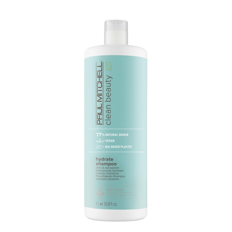Paul Mitchell Clean Beauty Hydrate Shampoo, Replenishes Hair, Adds Moisture, For Dry Hair, 33.8 fl. oz. - Image 1