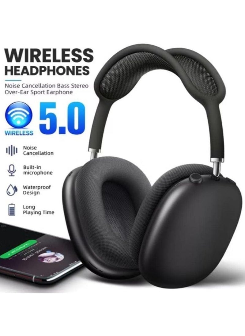 Festive Gallery - P9 Immersive Active Noise Cancelling Over-Ear Headphones, Epitome of Cutting-Edge Design and Premium Sound Quality. Elevate Your Listening Experience, Fusion of Style and Comfort (Green) - Image 1