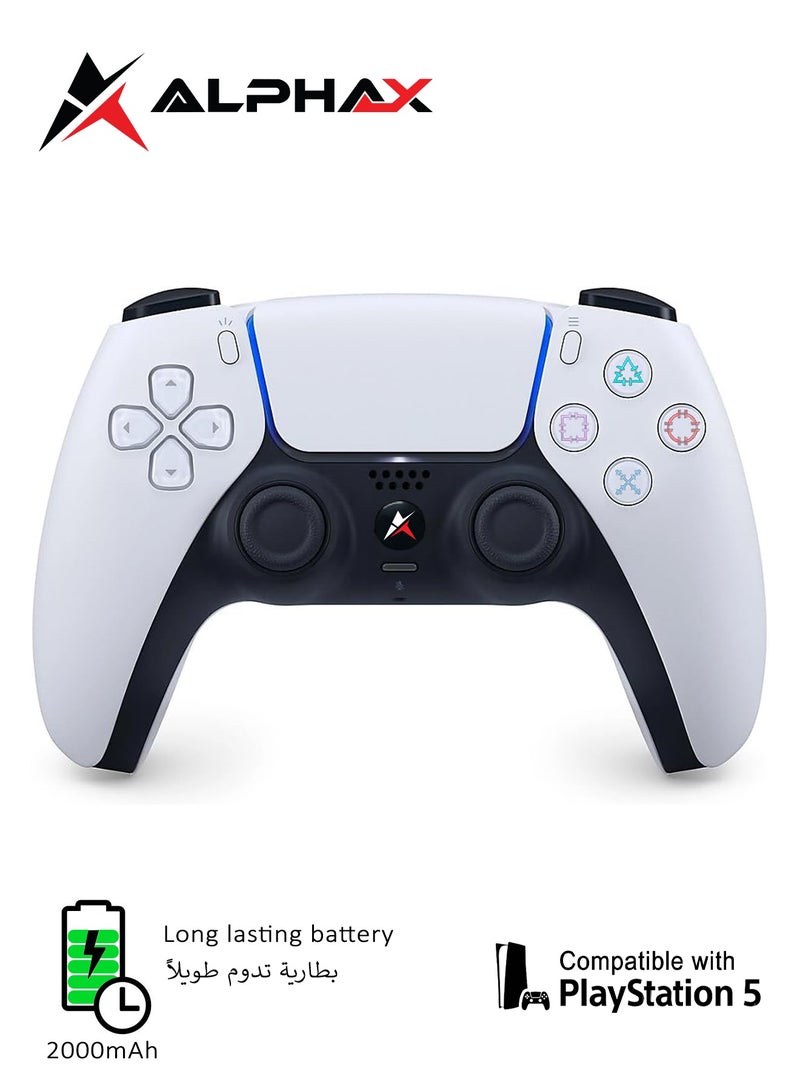 ألفا اكس Wireless Controller for PlayStation 5 (PS5) – White - Image 1