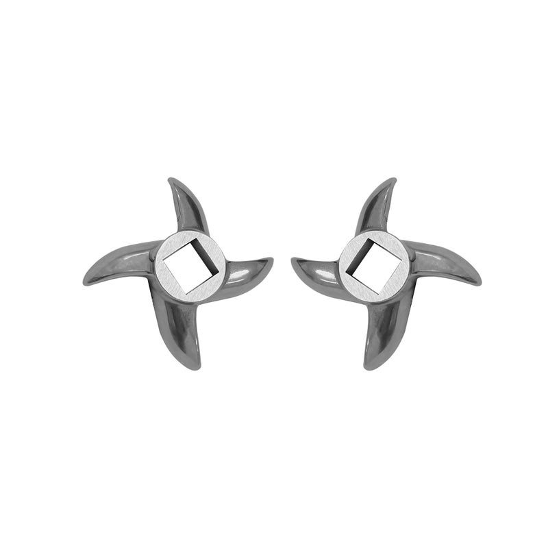 OUSTUE #12 Meat Grinder Blade Stainless Steel Knife Cutter Replacement  Please Check The Size And Shape(2 Pc) - Image 1