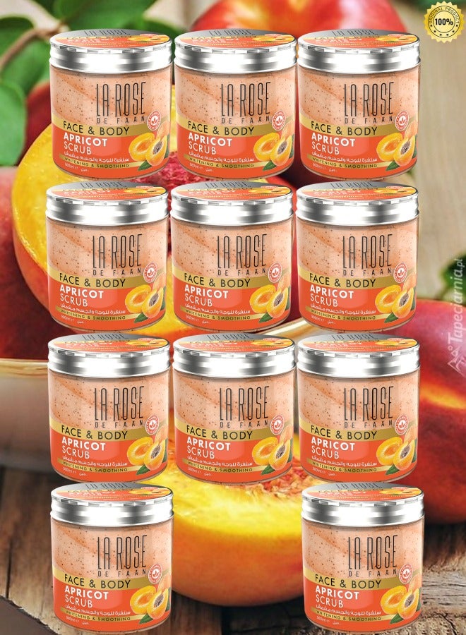 La Rose 11 Pieces De Faan Face And Body Apricot Scrub Whitening And Smoothing 500ml - Image 1