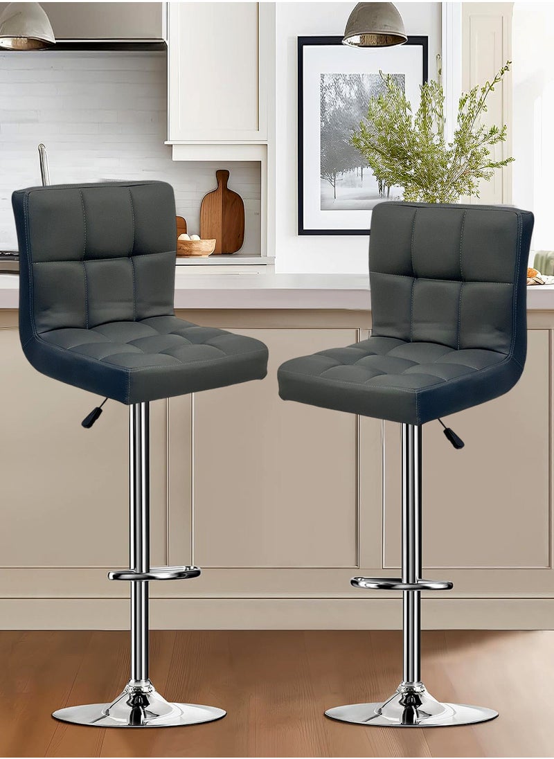 Living SET OF 2 Modern Adjustable Counter Height Barstools  - Image 1