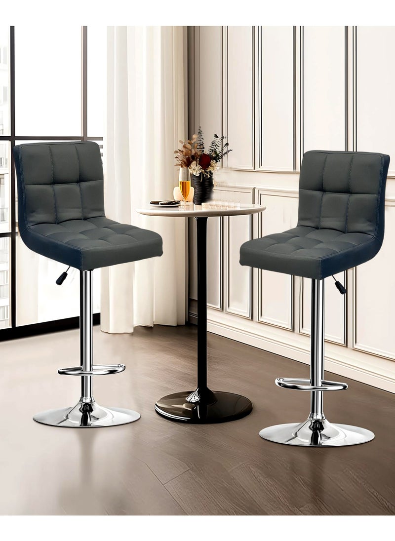 Living SET OF 2 Modern Adjustable Counter Height Barstools  - Image 2