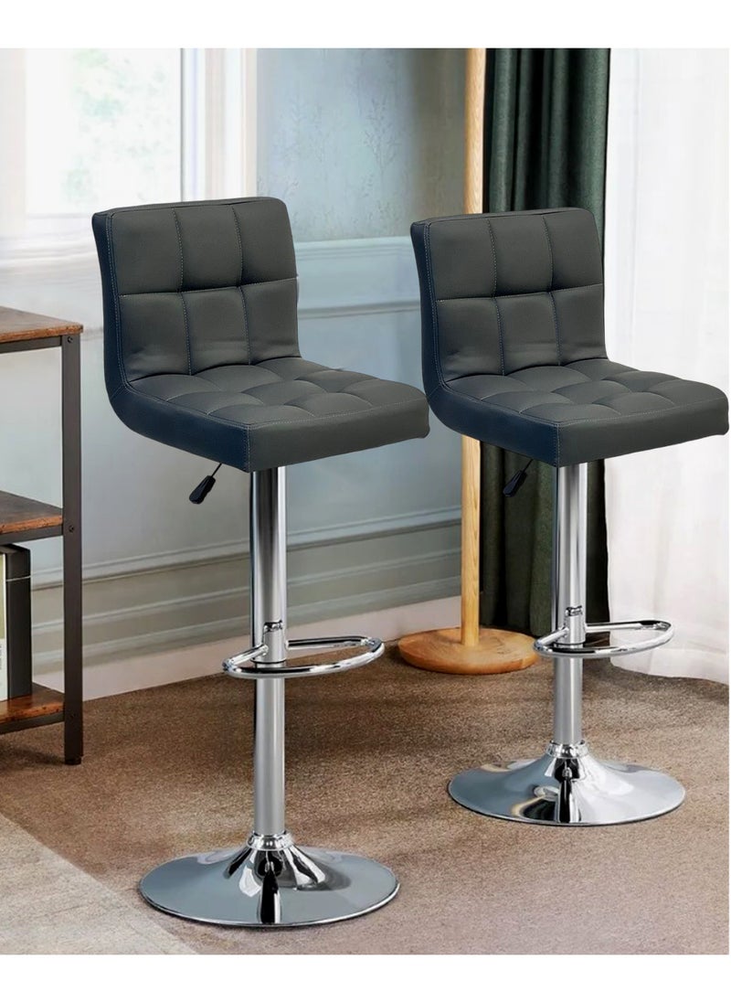 Living SET OF 2 Modern Adjustable Counter Height Barstools  - Image 3