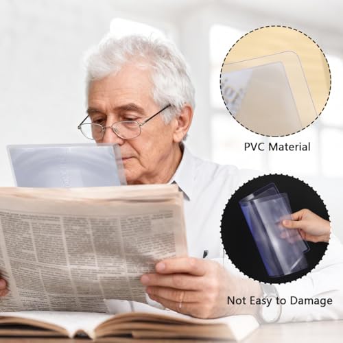 DOITOOL Large Magnifying Sheet for Reading, 3X Full A4 Page Magnifier (11.7" x 8.2"), Flat Fresnel Lens Book Magnifiers for Seniors, Optical Aid for Small Print & Aging Eyes - Image 4